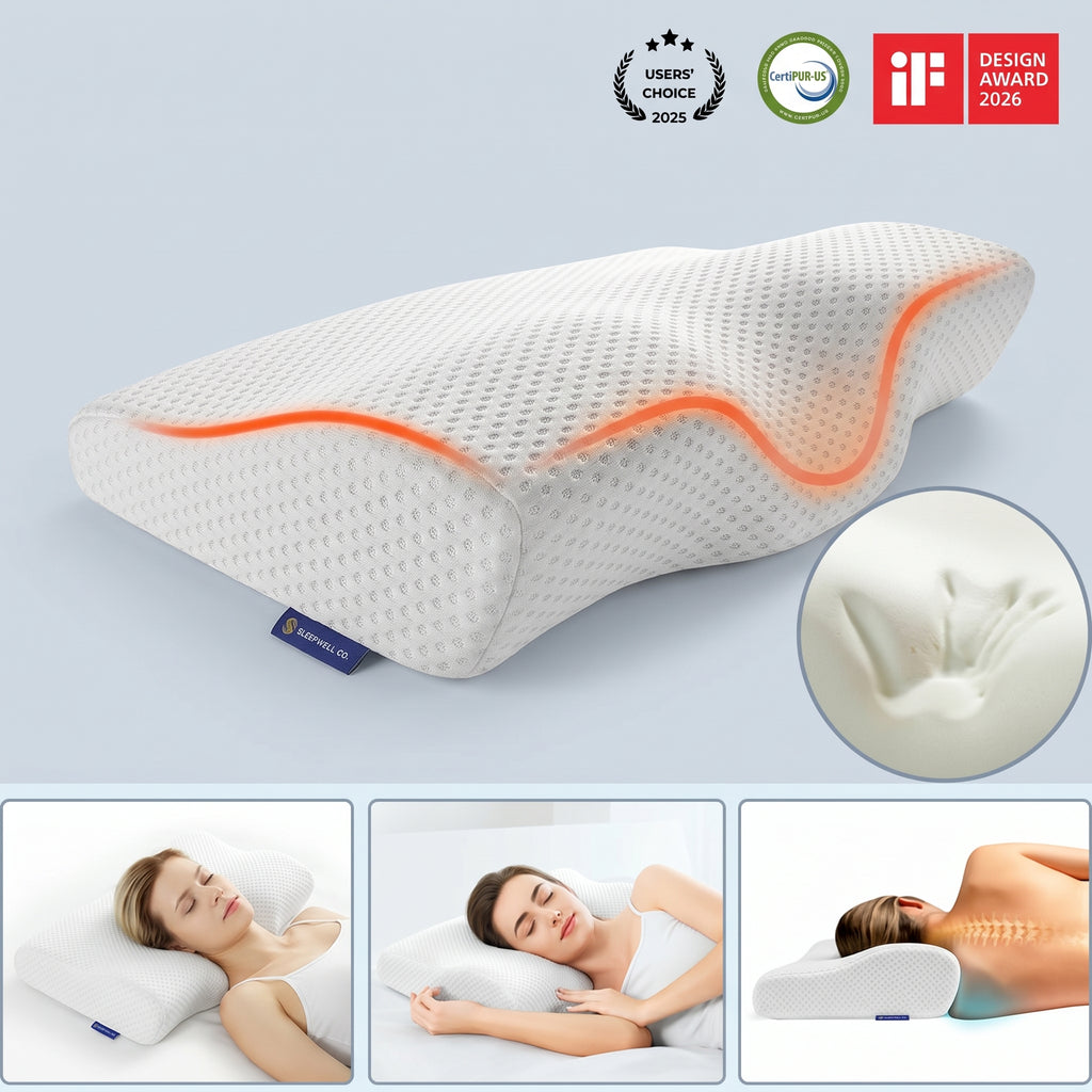 SleepCloud® Almohada Cervical Viscoelástica Ergonómica