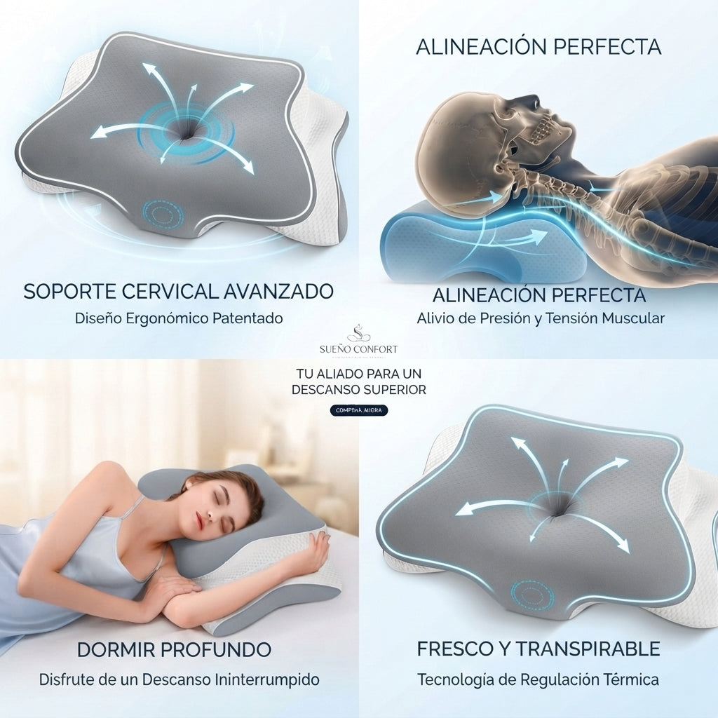 SleepCloud® Almohada Cervical Viscoelástica